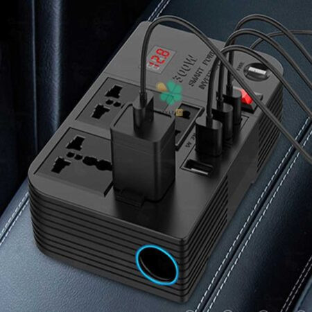 مبدل برق و شارژر خودرو گرین 300 وات SPARK 3