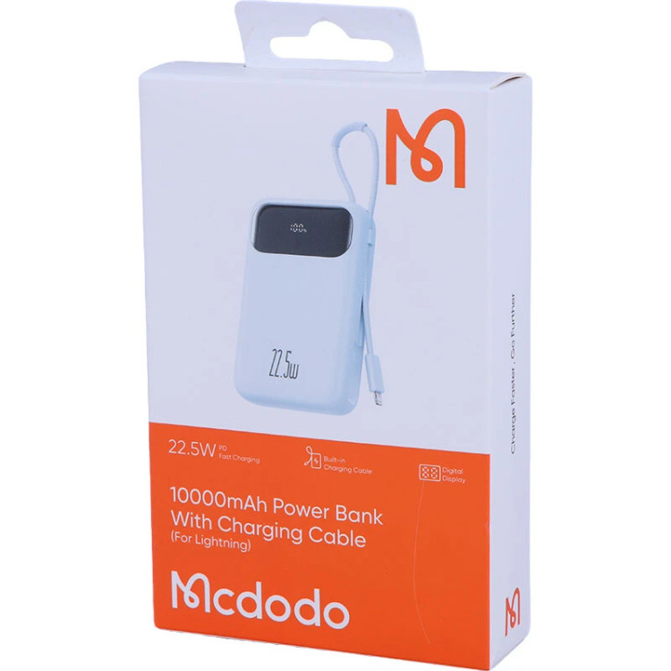 پاور بانک فست شارژ مک دودو MC-325 PD 22.5W ظرفیت 10000 میلی آمپر ساعت